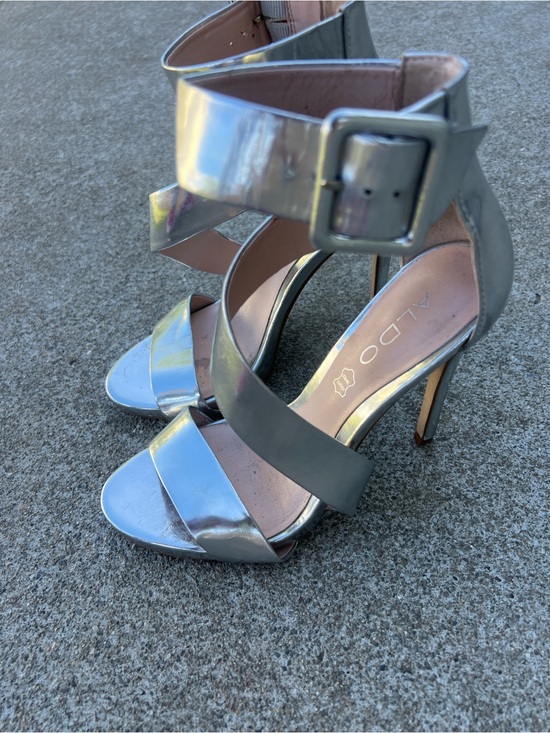 Aldo Shoes - Aldo Silver Strappy Heels – Size 8.5